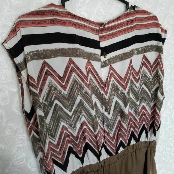 UMGEE | stripe zigzag asymmetrical hem tunic top - Picture 4 of 5